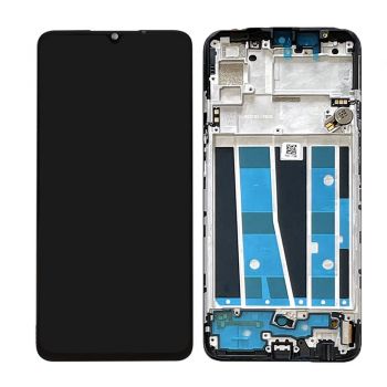 Дисплей (Экран) Oppo Reno 3 CPH2043 с тачскрином (сенсором) черный с рамкой Оригинал