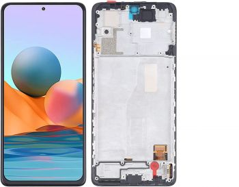 Дисплей (Экран) Xiaomi Redmi Note 10 Pro M2101K6G. Redmi Note 10 Pro Max M2101K6I с тачскрином (сенсором) черный с рамкой OLED