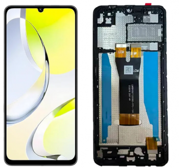 Дисплей (Экран) ZTE Blade A76 4G Z2474 с тачскрином (сенсором) черный с рамкой Оригинал