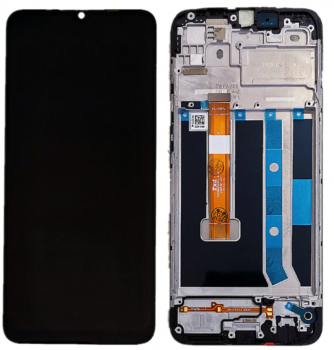 Дисплей (Экран) Oppo A15 CPH2185. Oppo A15s CPH2179 с тачскрином (сенсором) черный с рамкой