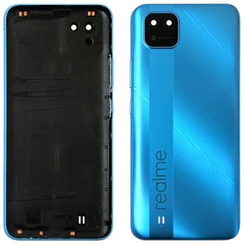 Задняя крышка Realme C11 2021 RMX3231 синяя Оригинал