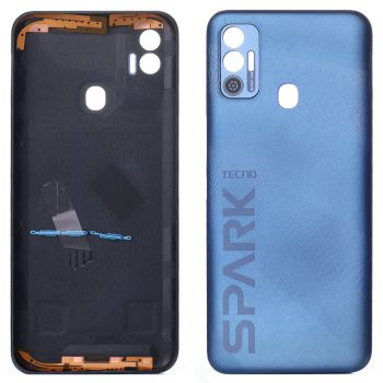 Задняя крышка Tecno Spark 7 KF6n синяя Оригинал