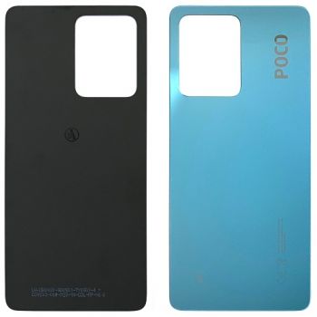 Задняя крышка Xiaomi Poco X5 Pro 22101320G, 22101320I голубая Оригинал