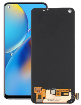 Дисплей (Экран) Oppo A74 CHP2219 с тачскрином (сенсором) черный Оригинал