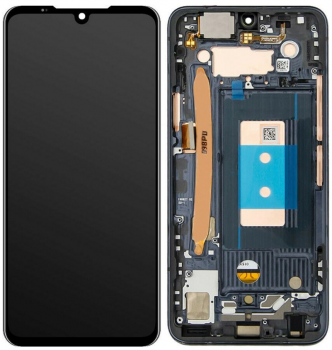 Дисплей (Экран) LG G850, G850UM, LMG850EMW G8X ThinQ с тачскрином (сенсором) черный с рамкой Оригинал
