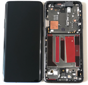 Дисплей (Экран) OnePlus 7 Pro GM1911, GM1917, GM1920 с тачскрином (сенсором) черный с рамкой Оригинал