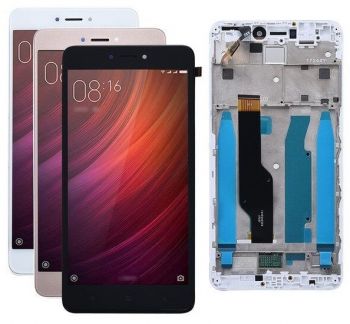 Дисплей (Экран) (LCD) Xiaomi Redmi Note 4 Snapdragon с сенсором белый + рамка