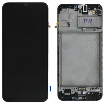 Дисплей (Экран) Samsung M325 (SM-M325F, SM-M325F/DS) Galaxy M32 с тачскрином (сенсором) черный с рамкой OLED