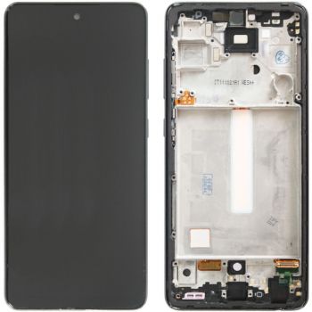 Дисплей (Экран) Samsung A525, A526 (SM-A525F, SM-A526B, SM-A525F/DS, SM-A526B/DS) Galaxy A52 с тачскрином (сенсором) черный с рамкой OLED