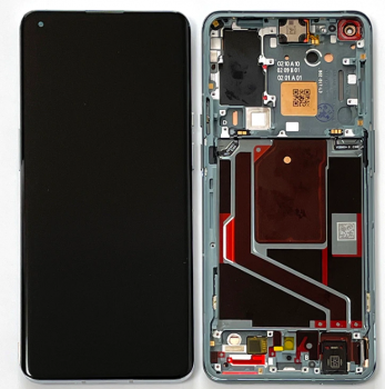 Дисплей (Экран) OnePlus 9 Pro LE2123, LE2121, LE2125, LE2120, LE2127 с тачскрином (сенсором) черный с рамкой Оригинал