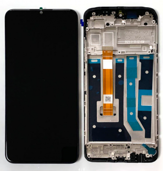 Дисплей (Экран) Oppo A17 CPH2477. Oppo A17k CPH2471 с тачскрином (сенсором) черный с рамкой Оригинал