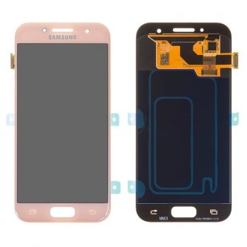 Дисплей (Экран) Samsung A320 (SM-A320F, SM-A320F/DS) Galaxy A3 2017 с тачскрином (сенсором) розовый OLED