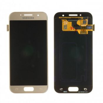 Дисплей (Экран) Samsung A320 (SM-A320F, SM-A320F/DS) Galaxy A3 2017 с тачскрином (сенсором) золотой OLED