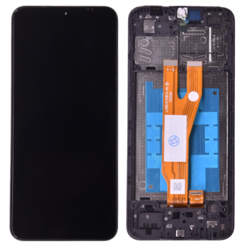 Дисплей (Экран) Samsung A032 (SM-A032F, SM-A032F/DS) Galaxy A03 Core с тачскрином (сенсором) черный с рамкой Оригинал