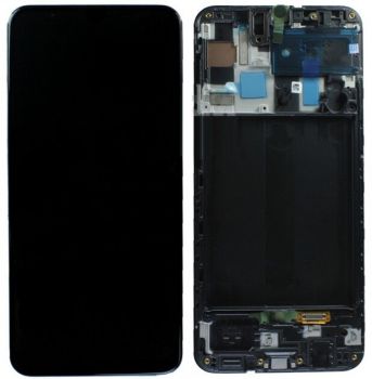 Дисплей (Экран) Samsung A505 (SM-A505F, SM-A505F/DS) Galaxy A50 2019 с тачскрином (сенсором) черный с рамкой OLED