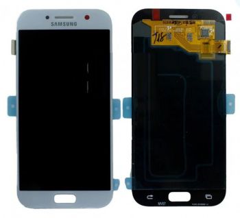 Дисплей (Экран) Samsung A520 (SM-A520F, SM-A520F/DS) Galaxy A5 2017 Duos с тачскрином (сенсором) голубой OLED