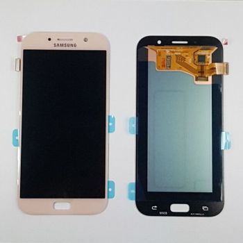 Дисплей (Экран) Samsung A720 (SM-A720F, SM-A720F/DS) Galaxy A7 2017 Duos с тачскрином (сенсором) розовый OLED