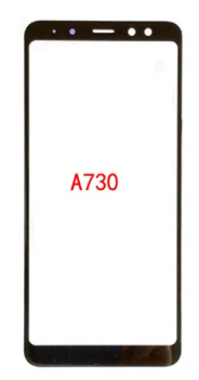 Cтекло дисплея Samsung A730 Galaxy A8+ (2018) чёрное Оригинал