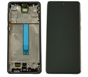Дисплей (Экран) Samsung A736 (SM-A736B, SM-A736B/DS) Galaxy A73 5G с тачскрином (сенсором) черный с рамкой Оригинал