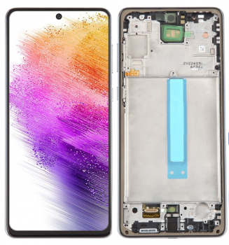 Дисплей (Экран) Samsung A736 (SM-A736B, SM-A736B/DS) Galaxy A73 5G с тачскрином (сенсором) черный с рамкой OLED