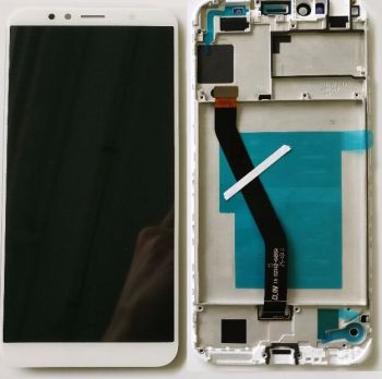 Дисплей (Экран) Huawei Y6 2018 (ATU-L21, ATU-L22, ATU-LX3, ATU-L11) Y6 Prime 2018 (ATU-L31, ATU-L42) Honor 7C 5.7 AUM-L41 с сенсором и рамкой белый