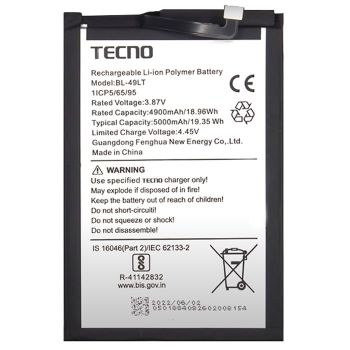 Батарея (аккумулятор) Tecno Camon 19 CI6n BL-49LT 5000mAh Оригинал