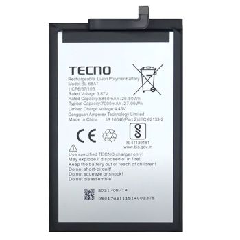 Батарея (аккумулятор) Tecno Pova 2 LE7, LE7n BL-68AT 7000mAh Оригинал