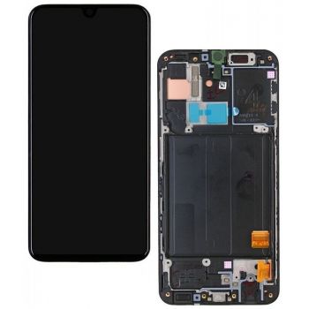 Дисплей (Экран) Samsung A405 (SM-A405F) Galaxy A40 2019 с тачскрином (сенсором) черный с рамкой Оригинал