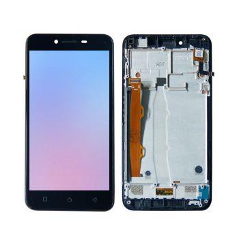 Дисплей (Экран) Lenovo A6020a40 Vibe K5 с тачскрином (сенсором) черный с рамкой Оригинал