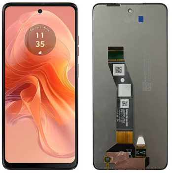 Дисплей (Экран) Motorola XT2421, XT2421-8 Moto G04s с тачскрином (сенсором) черный Оригинал