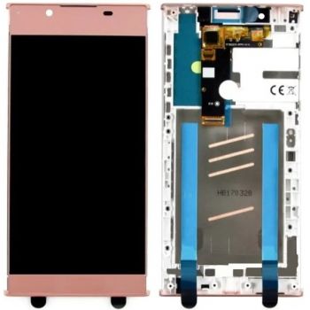 Дисплей (Экран) Sony G3312, G3311, G3313 Xperia L1 Dual с тачскрином (сенсором) розовый с рамкой Оригинал