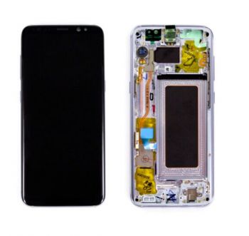 Дисплей (Экран) Samsung G950 (SM-G950F, SM-G950FD) Galaxy S8 с тачскрином (сенсором) черный с рамкой OLED
