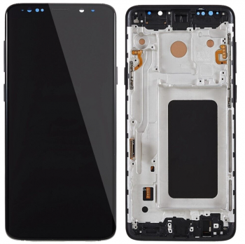 Дисплей (Экран) Samsung G965 (SM-G965F, SM-G965F/DS) Galaxy S9 Plus с тачскрином (сенсором) черный с рамкой TFT