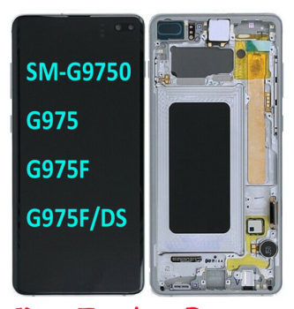 Дисплей (Экран) Samsung G975 (SM-G975F, SM-G975F/DS) Galaxy S10 Plus с тачскрином (сенсором) черный с рамой OLED