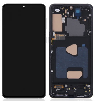 Дисплей (Экран) Samsung G996 (SM-G996B, SM-G996B/DS) Galaxy S21 Plus 5G с тачскрином (сенсором) черный с рамкой TFT