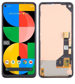 Дисплей (Экран) Google Pixel 5a 5G G1F8F, G4S1M с тачскрином (сенсором) черный с рамкой TFT