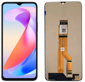 Дисплей (Экран) Huawei Honor X6a WDY-LX1 с тачскрином (сенсором) черный Оригинал