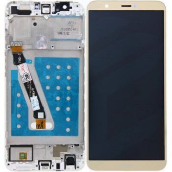 Дисплей (Экран) Huawei P Smart FIG-LX1, FIG-LA1, FIG-LX2, FIG-LX3 с тачскрином (сенсором) золотой с рамкой