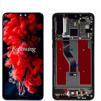 Дисплей (Экран) Huawei P20 Pro CLT-AL01, CLT-L29, CLT-L09, CLT-AL00L с тачскрином (сенсором) черный с рамкой OLED