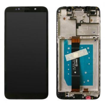 Дисплей (Экран) Huawei Y5p 2020 DRA-LX9, Honor 9S DUA-LX9 с тачскрином (сенсором) черный с рамкой
