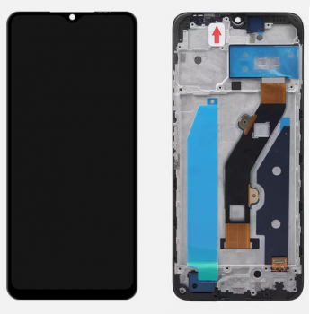 Дисплей (Экран) Infinix Hot 30i NFC X669, X669C, X669D с тачскрином (сенсором) черный с рамкой Оригинал