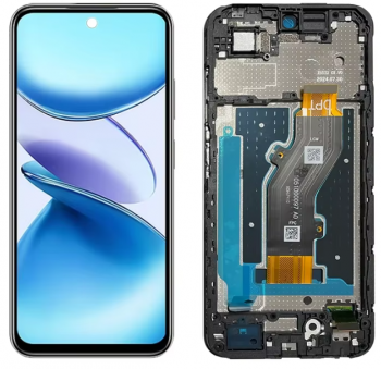 Дисплей (Экран) Infinix Smart 9 X6532 с тачскрином (сенсором) черный с рамкой Оригинал