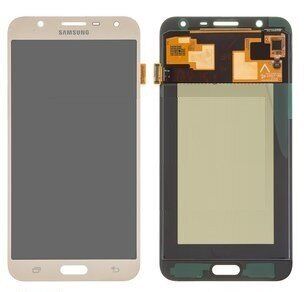 Дисплей (Экран) Samsung J701 (SM-J701F) Galaxy J7 Neo Duos с тачскрином (сенсором) золотой OLED