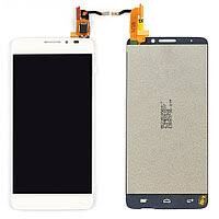 Дисплей (Экран) (LCD) Alcatel 6040D One Touch Idol X с сенсором белый Оригинал