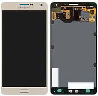 Дисплей (Экран) (LCD) Samsung A720 Galaxy A7 (2017) TFT (подсветка Оригинал) с сенсором золотой