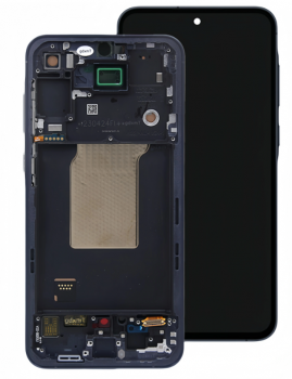 Дисплей (Экран) Samsung A556 (SM-A556B, SM-A556B/DS) Galaxy A55 с тачскрином (сенсором) черный с рамкой OLED