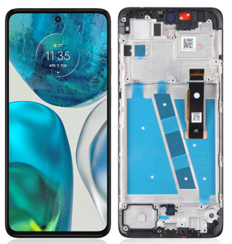 Дисплей (Экран) Motorola XT2221, XT2221-1 Moto G52. Motorola XT2225, XT2225-1 Moto G82 с тачскрином (сенсором) черный с рамкой OLED