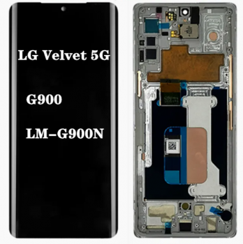 Дисплей (Экран) LG Velvet 5G G900, G910, LM-G900EM, LM-G900N, LM-G910EMW, LMG910EMW с тачскрином (сенсором) черный с рамкой Оригинал
