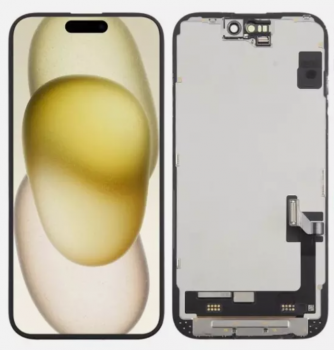 Дисплей (Экран) Apple iPhone 15 A3090, A2846, A3089, A3092 с тачскрином (сенсором) черный TFT