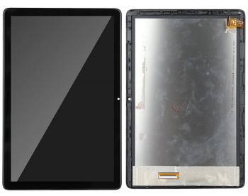 Дисплей (Экран) Blackview Oscal Pad 10 с тачскрином (сенсором) черный с рамкой Оригинал